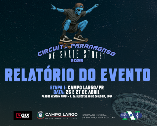 Relatório Pós Evento da 1ª Etapa do Circuito Paranaense de Skate - Street