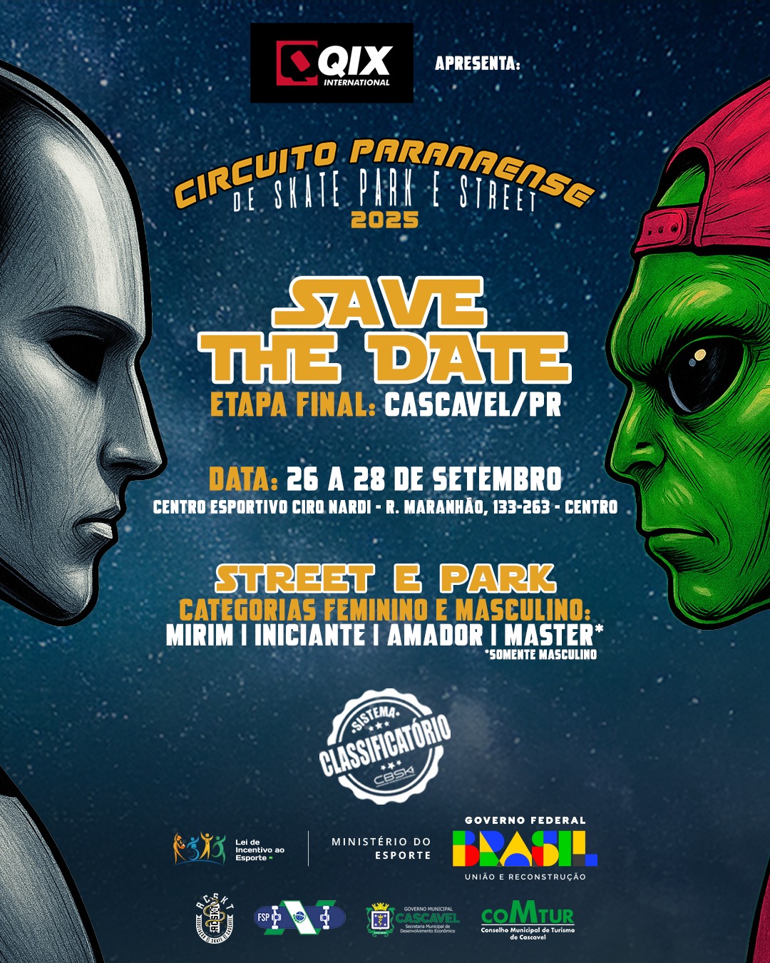 🌌🛸 COMUNICADO INTERGALÁCTICO – A GRANDE FINAL DO CIRCUITO PARANAENSE DE SKATE 2025 🚀🤖
